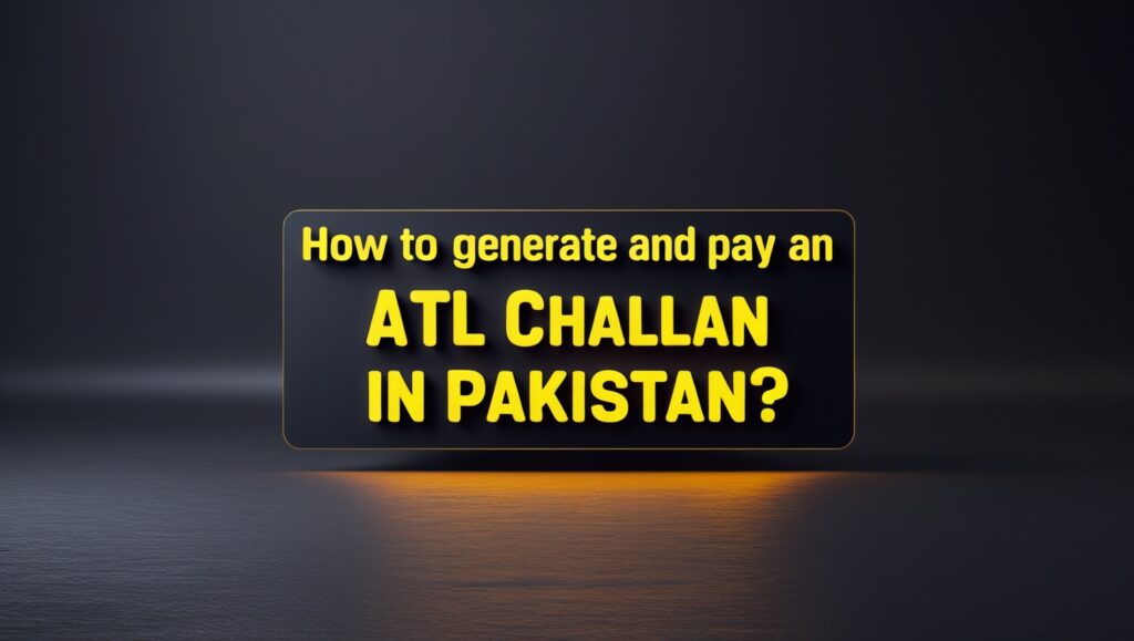 How to Generate and Pay an ATL Challan in Pakistan?